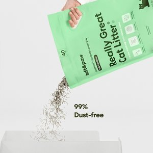 Tuft & Paw Really Great Cat Litter Unscented Low-Tracking, Flushable Tofu Cat Litter, 9.25-lb bag