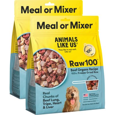 Animals Like Us Animals Like Us Raw100 Beef Organs Recipe Freeze-Dried Dog Food Mixer, 26-oz bundle