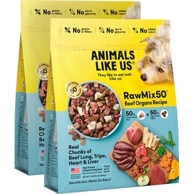 Animals Like Us Animals Like Us RawMix50 Beef Organs Recipe Grain-Free Freeze-Dried Dog Food, 4-lb bundle