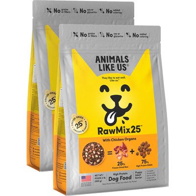 Animals Like Us Animals Like Us RawMix25 Chicken Organs Recipe Grain-Free Freeze-Dried Dog Food, 4-lb bundle