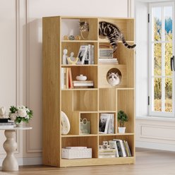 Cesicia Furniture Style Bookcase 63-in Cat Tree, Natural slide 2 of 6