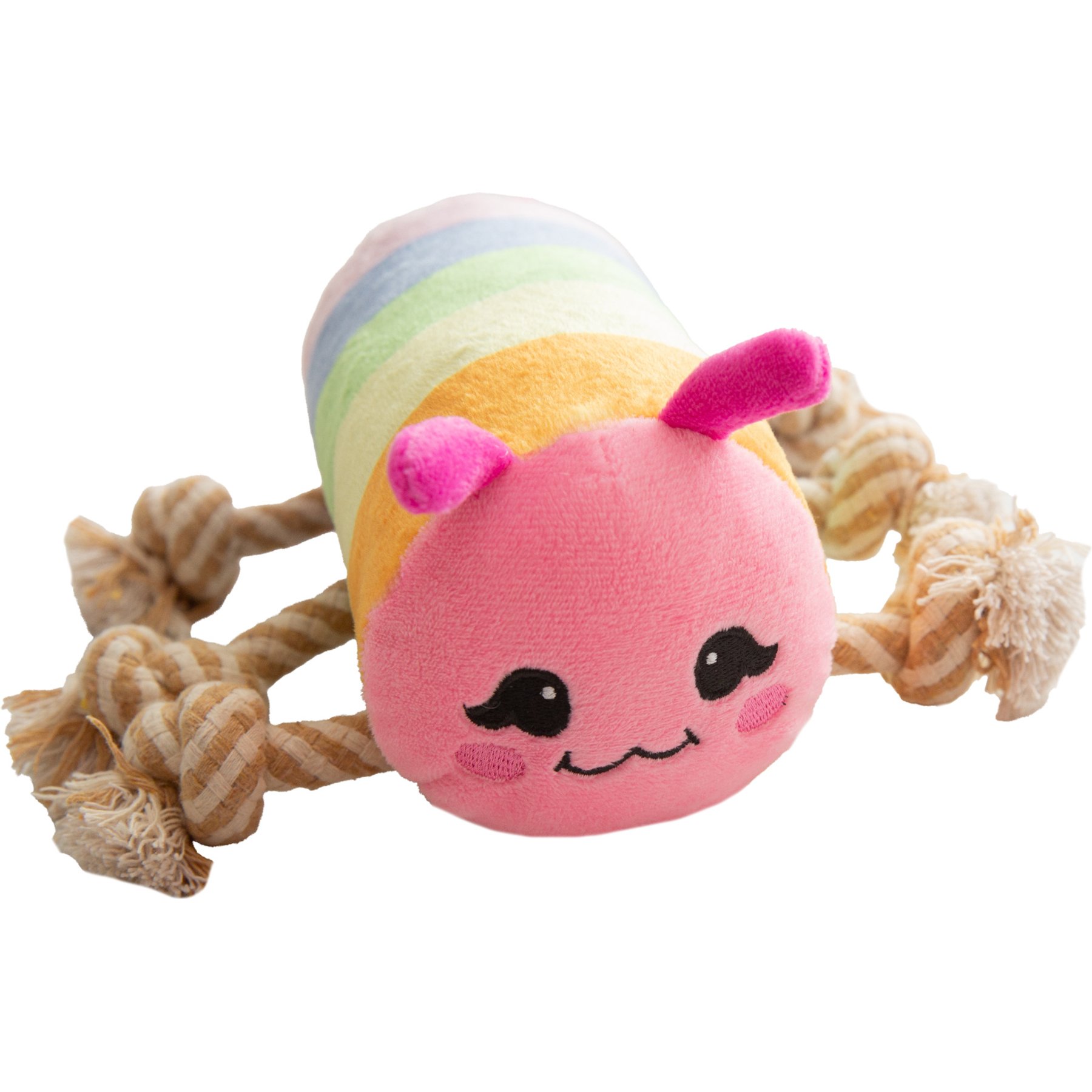 Snugarooz Knot-A-Pillar Squeaky Plush Dog Toy, Multicolor