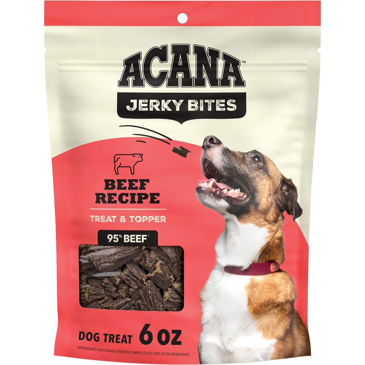ACANA Jerky Bites Red Meat Flavor Grain-Free High-Protein Dog Treats, 6-oz bag