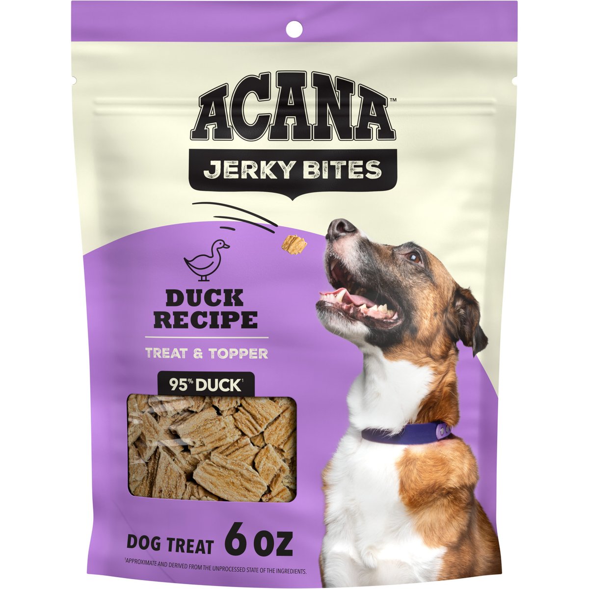 ACANA Jerky Bites Duck Flavor Grain-Free High-Protein Dog Treats, 6-oz bag