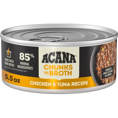ACANA ACANA Chicken & Tuna Chunks in Broth Wet Cat Food, 5.5-oz can, case of 6