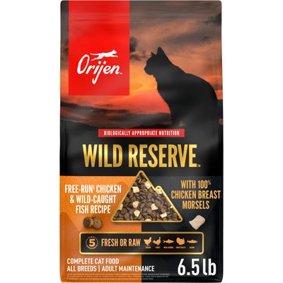 ORIJEN ORIJEN Wild Reserve Free-Run Chicken & Wild-Caught Fish Dry Cat Food, 6.5-lb bag