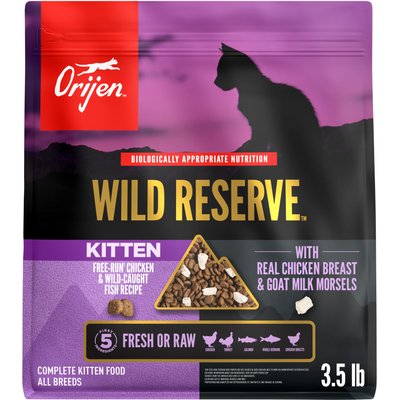 ORIJEN ORIJEN Wild Reserve Free-run Chicken & Wild-Caught Fish Kitten Dry Cat Food, 3.5-lb bag