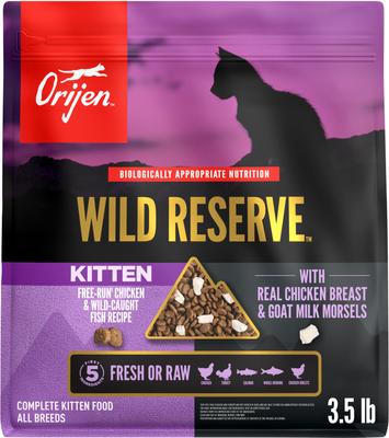 ORIJEN Wild Reserve Free-run Chicken & Wild-Caught Fish Kitten Dry Cat Food, 3.5-lb bag