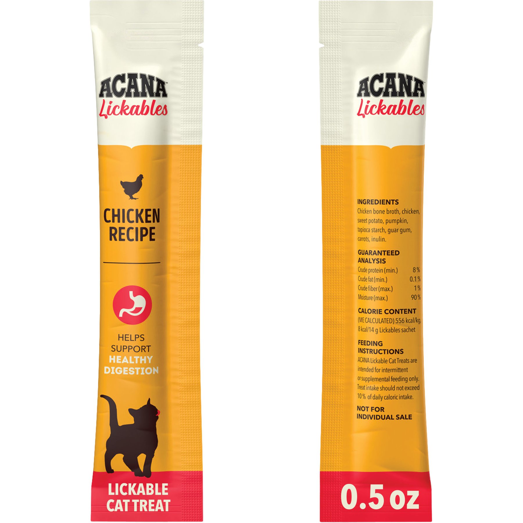 ACANA Chicken Natural Recipe Lickable Cat Treats, 0.5-oz tube, 50 count bundle
