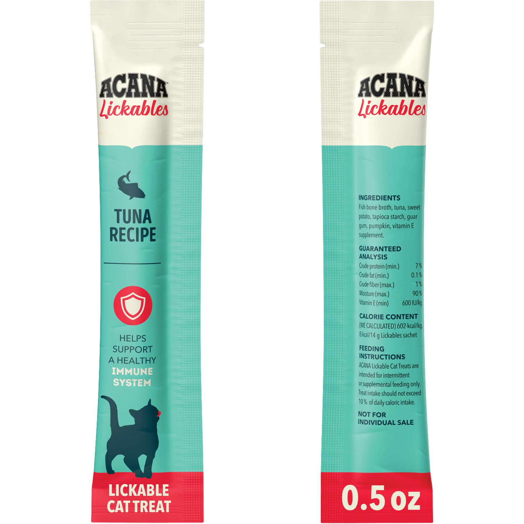 ACANA Tuna Natural Recipe Lickable Cat Treats, 0.5-oz tube, 50 count bundle