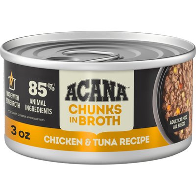 ACANA ACANA Chicken & Tuna Chunks in Broth Wet Cat Food, 3-oz can, case of 12