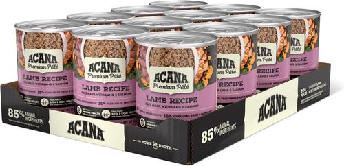ACANA Premium Pate Lamb in Bone Broth Grain-Free Wet Dog Food, 12.8-oz, case of 12