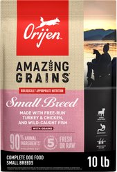 ORIJEN Amazing Grains High-Protein Small Breed Dry Dog Food, 10-lb bag slide 2 of 9