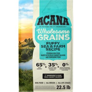 ACANA Wholesome Grains Puppy Sea & Farm Dry Dog Food, 22.5-lb bag