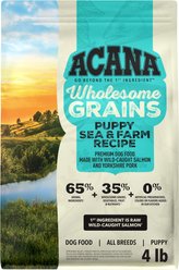 ACANA Wholesome Grains Puppy Sea & Farm Dry Dog Food, 4-lb bag