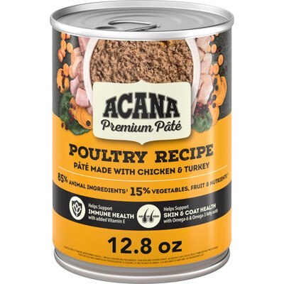 ACANA ACANA Premium Pate Poultry in Bone Broth Grain-Free Wet Dog Food, 12.8-oz, case of 12