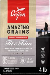 ORIJEN Amazing Grains Fit & Trim High-Protein Dry Dog Food, 4-lb bag slide 2 of 9