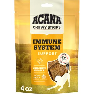 ACANA Chewy Chicken with Immune System Support Strips Dog Treats, 4-oz bag