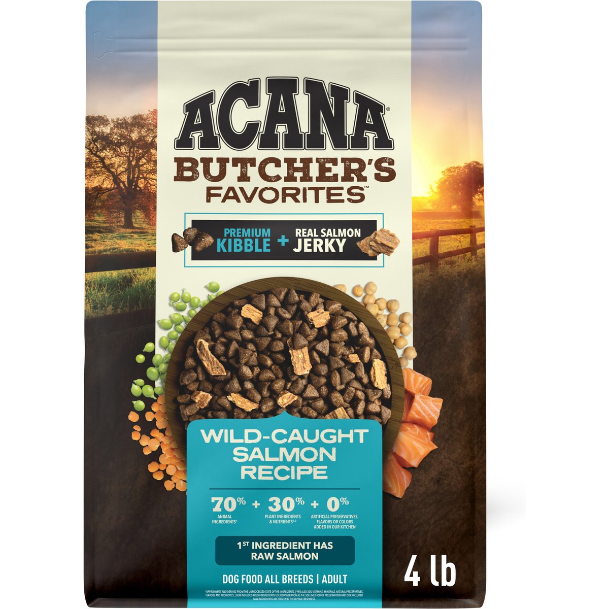 ACANA Butcher's Favorites Grain-Free Wild-Caught Salmon Dry Dog Food, 4-lb bag