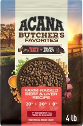ACANA Butcher's Favorites Grain-Free Farm-Raised Beef & Liver Dry Dog Food, 4-lb bag