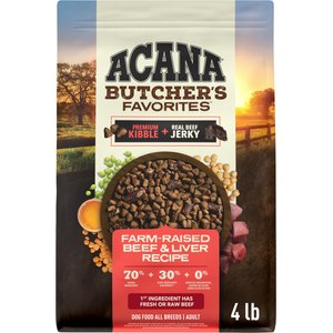 ACANA Butcher's Favorites Grain-Free Farm-Raised Beef & Liver Dry Dog Food, 4-lb bag