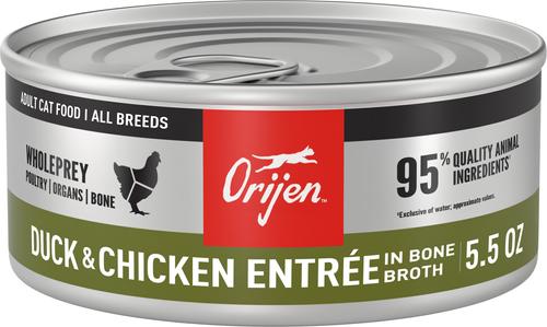 ORIJEN Premium Duck & Chicken Entree in Bone Broth Pate Wet Cat Food