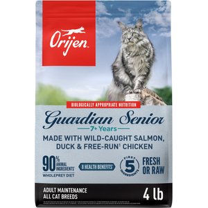 ORIJEN Guardian Senior Grain-Free High-Protein Premium Dry Cat Food, 4-lb bag