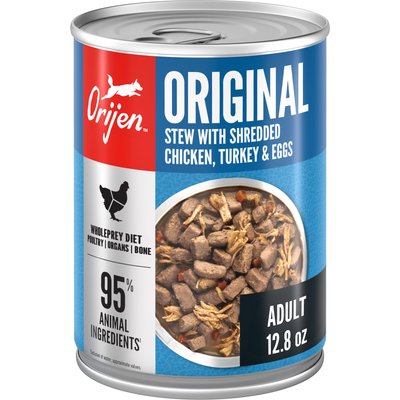 ORIJEN ORIJEN Real Meat Shreds Original Stew Grain-Free Wet Dog Food, 12.8-oz can, case of 12
