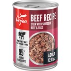 ORIJEN Real Meat Shreds Beef Stew Wet Dog Food Recipe, 12.8-oz can, case of 12