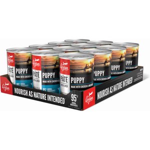 ORIJEN Puppy Pate Poultry & Fish Wet Dog Food, 12.8-oz can, case of 12