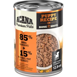 ACANA Premium Pate Puppy in Bone Broth Grain-Free Wet Dog Food, 12.8-oz can, case of 12