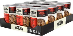 ACANA Premium Chunks Beef in Bone Broth Grain-Free Wet Dog Food, 12.8-oz can, case of 12 slide 2 of 9