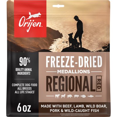 ORIJEN ORIJEN Regional Red Grain-Free High-Protein Freeze-Dried Dog Food & Topper, 6-oz bag