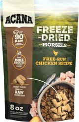 ACANA Free-Run Chicken Morsels Grain-Free High-Protein Freeze-Dried Dog Food & Topper, 8-oz bag