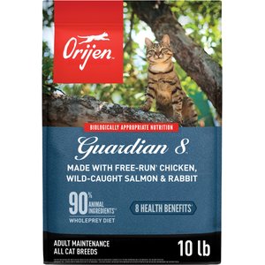 ORIJEN Guardian 8 Grain-Free High-Protein Premium Dry Cat Food, 10-lb bag