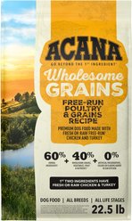 ACANA Free-Run Poultry Wholesome Grains Dry Dog Food, 22.5-lb bag slide 2 of 9