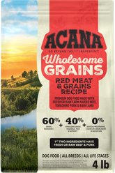 ACANA Red Meat & Grains Beef Pork & Lamb Wholesome Grains Dry Dog Food, 4-lb bag