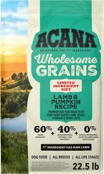 ACANA Limited Ingredient Lamb & Pumpkin Wholesome Grains Dry Dog Food, 22.5-lb bag slide 2 of 9