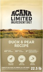 ACANA Singles Limited Ingredient Duck & Pear Grain-Free High-Protein Dry Dog Food, 22.5-lb bag