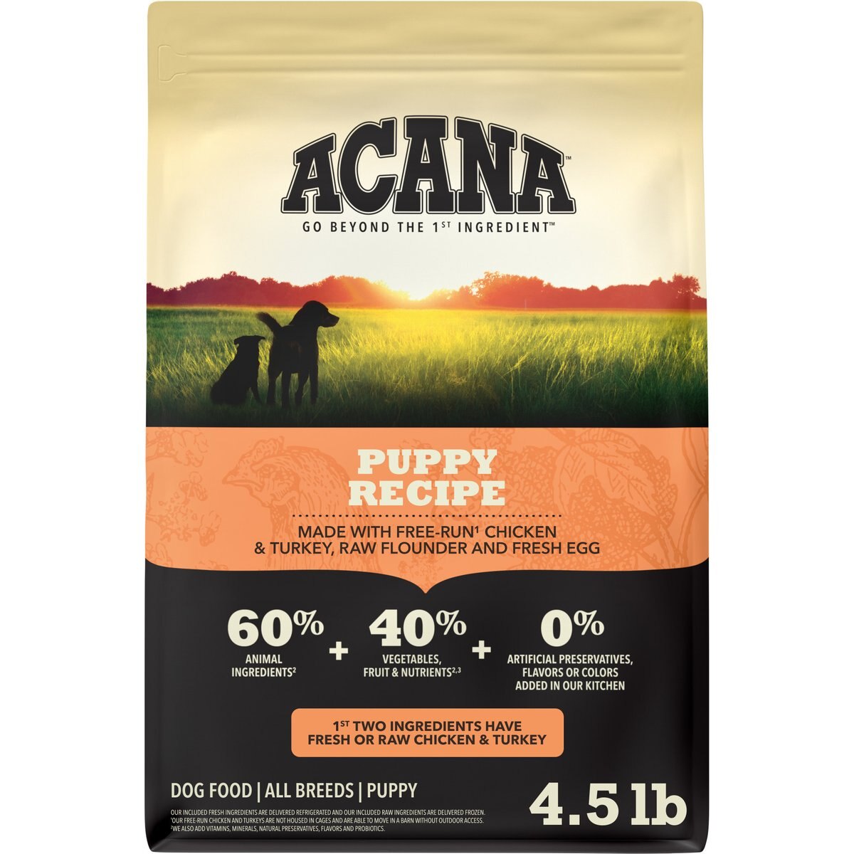 ACANA Puppy Grain-Free Dry Dog Food, 4.5-lb bag