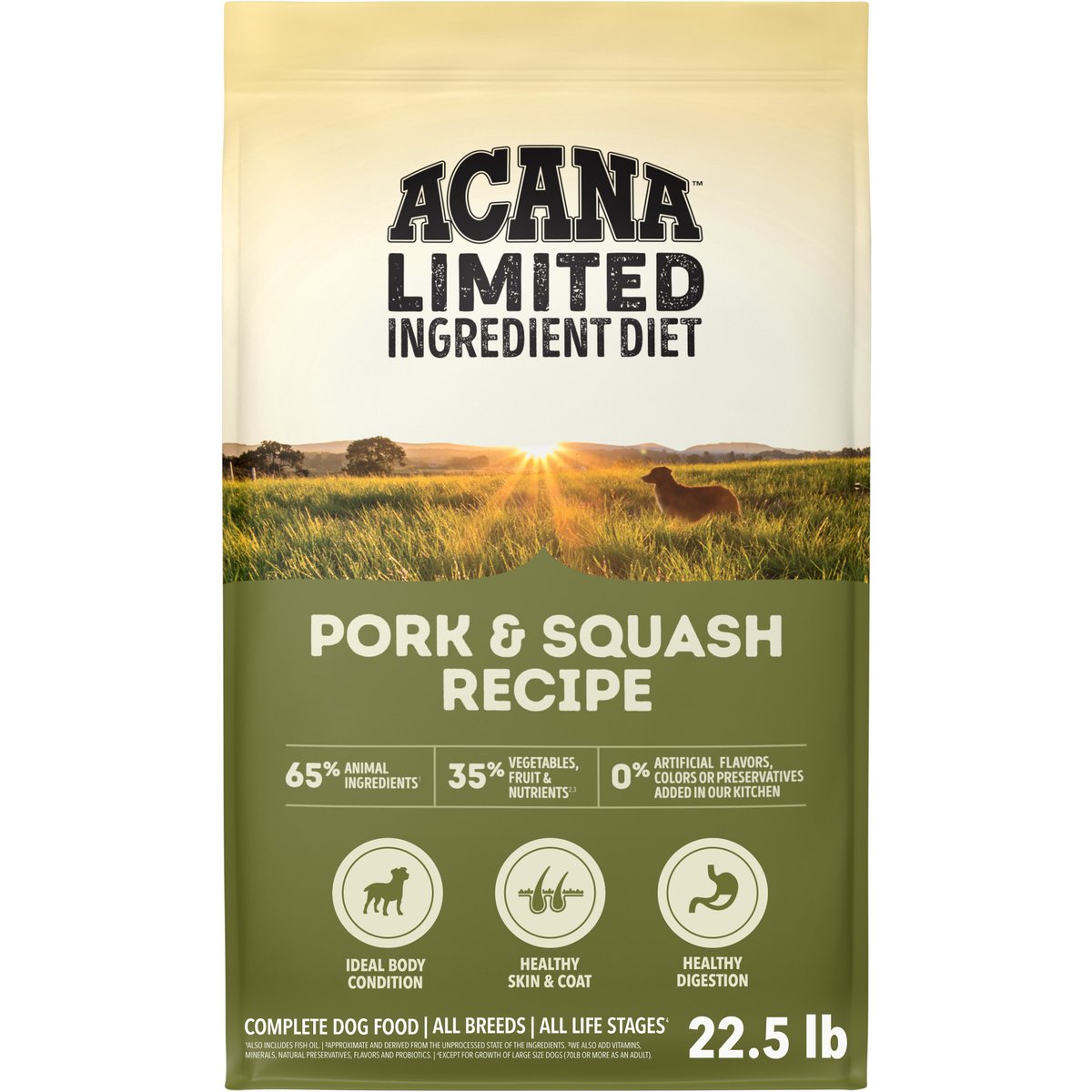 ACANA Singles Limited Ingredient Pork & Squash Grain-Free High-Protein Dry Dog Food, 45-lb bundle