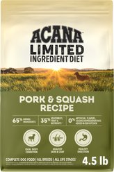 ACANA Singles Limited Ingredient Pork & Squash Grain-Free High-Protein Dry Dog Food, 4.5-lb bag