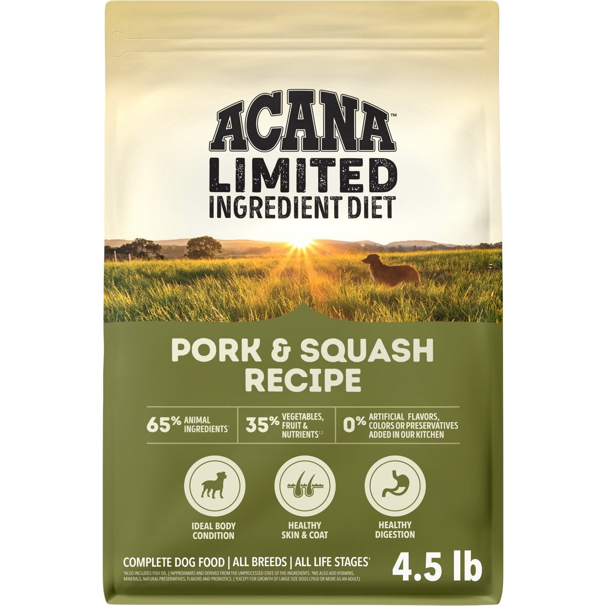 ACANA Singles Limited Ingredient Pork & Squash Grain-Free High-Protein Dry Dog Food, 4.5-lb bag