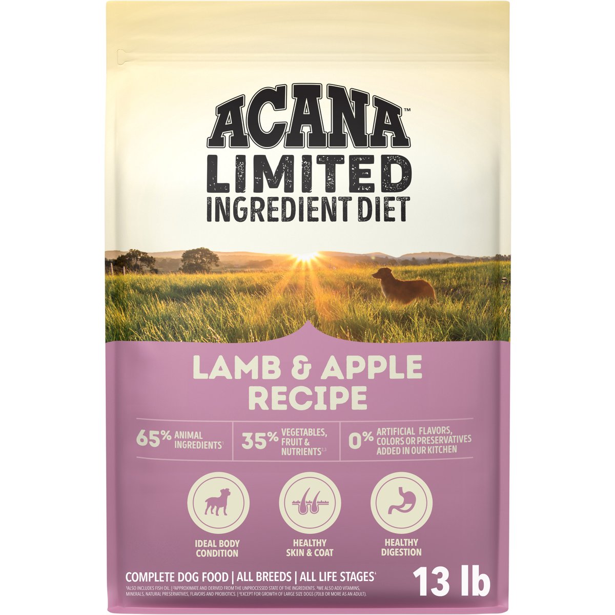 ACANA Singles Limited Ingredient Lamb & Apple Grain-Free High-Protein Dry Dog Food, 13-lb bag