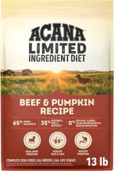 ACANA Singles Limited Ingredient Beef & Pumpkin Grain-Free High-Protein Dry Dog Food, 13-lb bag