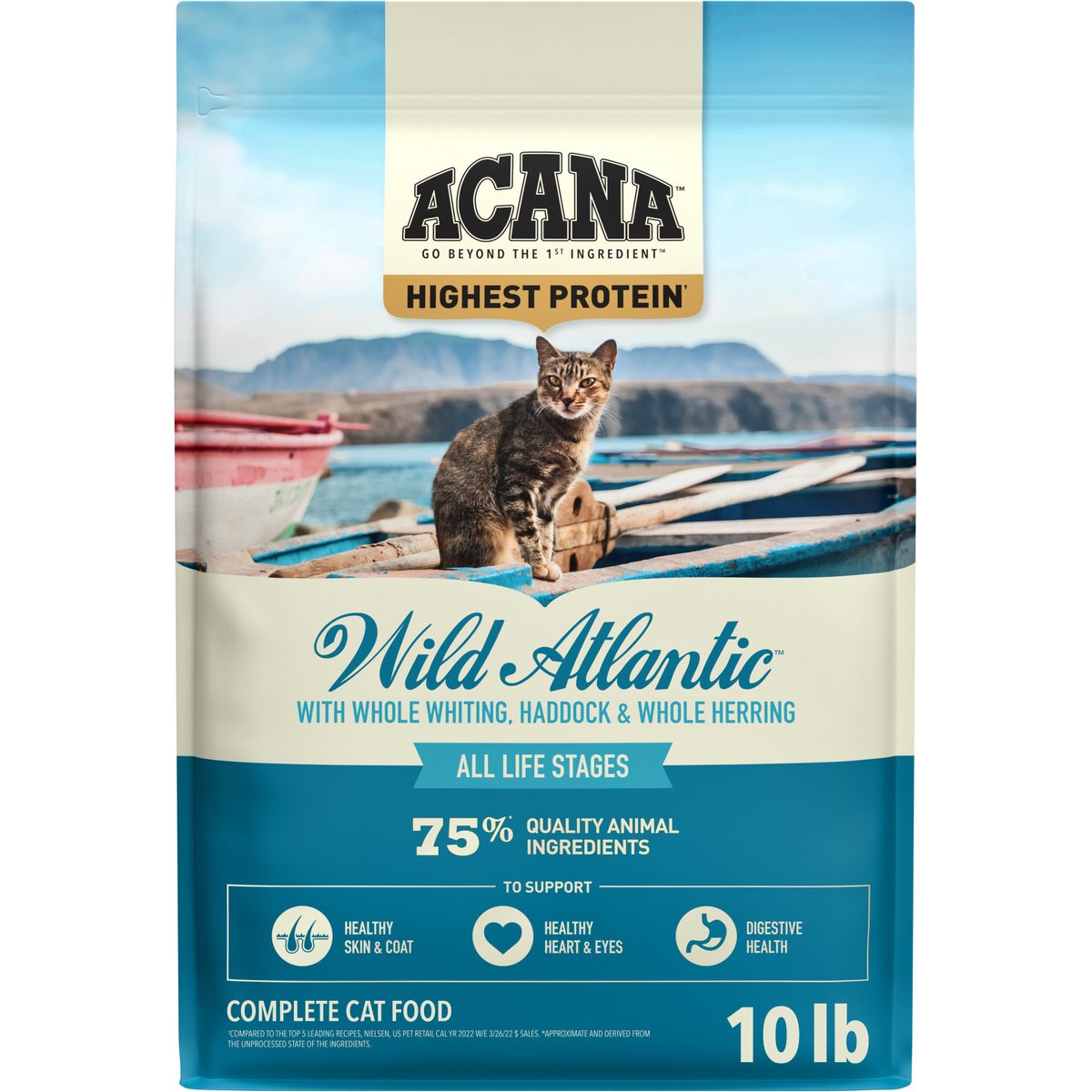 ACANA Wild Atlantic Saltwater Fish with Freeze-Dried Liver Grain-Free Dry Cat Food, 10-lb bag