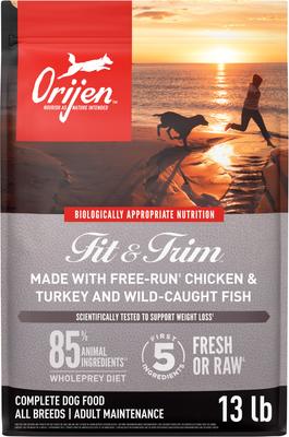 ORIJEN Fit & Trim Grain-Free High-Protein Dry Dog Food, 13-lb bag