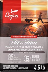 ORIJEN Fit & Trim Grain-Free High-Protein Dry Dog Food, 4.5-lb bag