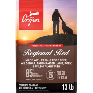 ORIJEN Regional Red Grain-Free Poultry Free High-Protein Dry Dog Food, 13-lb bag
