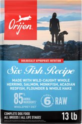 ORIJEN Six Fish Grain-Free Poultry Free High-Protein Dry Dog Food, 13-lb bag